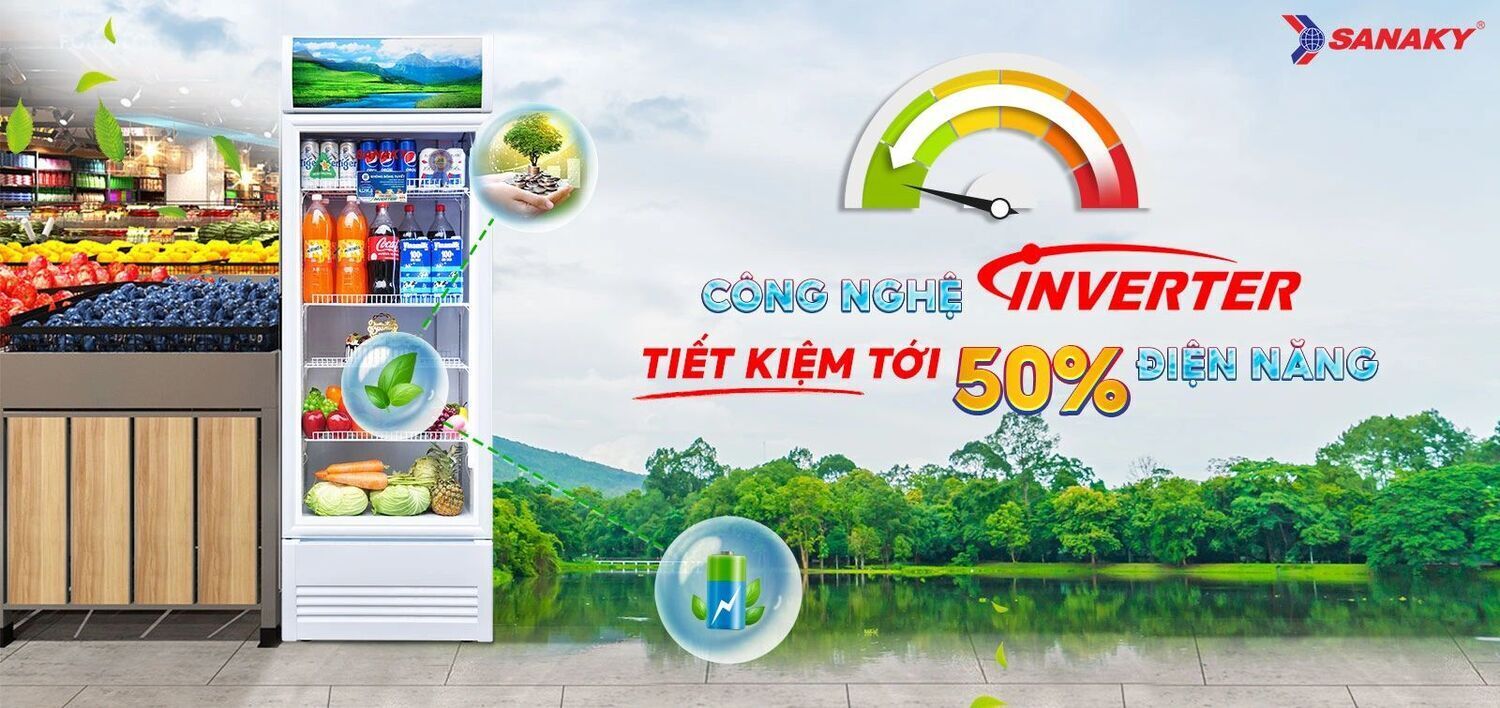 cửa kính low-e của tủ mát sanaky vh-4088k3