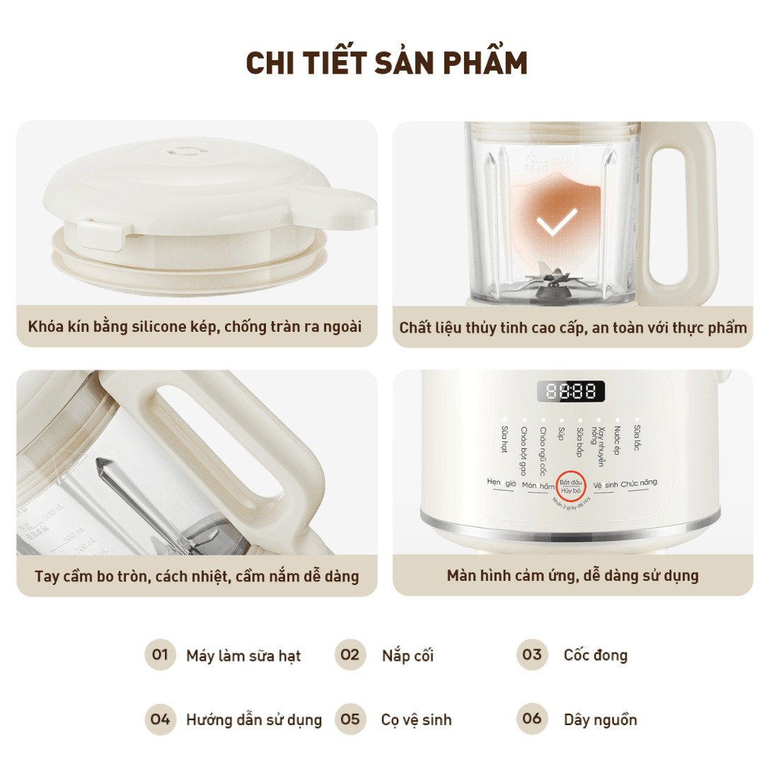máy nấu sữa hạt joyoung jsm-135 dung tích 1.2 lít