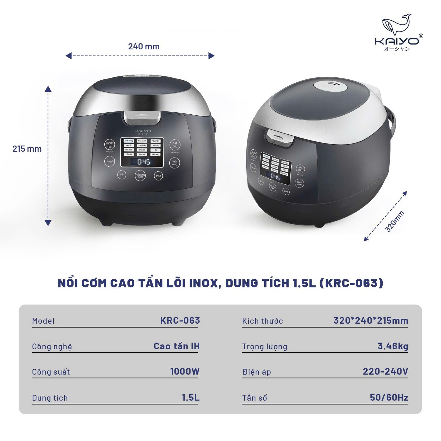 chi tiết kaiyo krc-0634