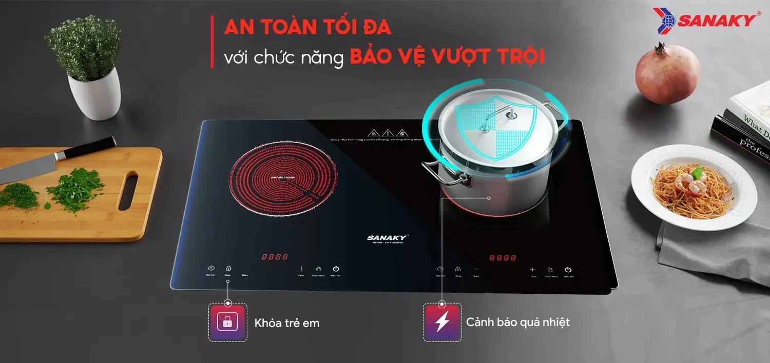 bếp hồng ngoại đôi sanaky vh-8100hgw
