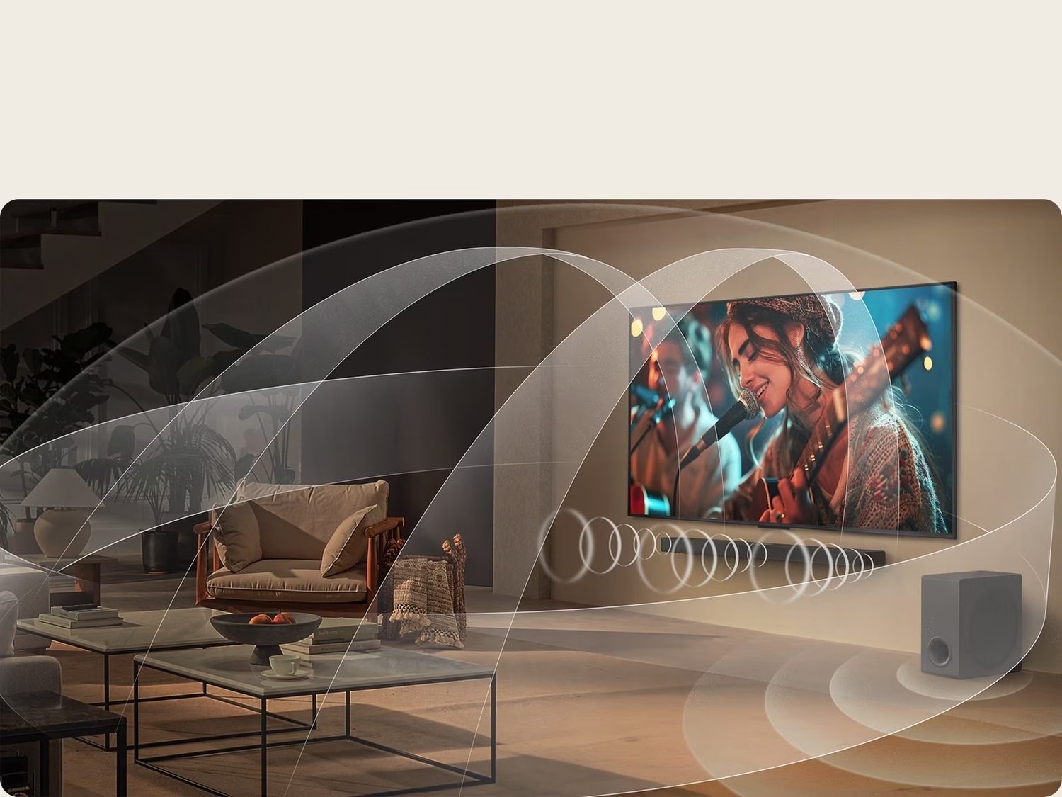 âm thanh sống động trên smart tivi lg uhd ai 4k 55ua8055psa