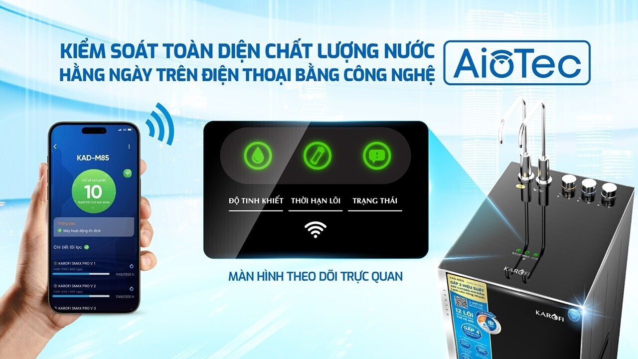 công nghệ aiotec trên máy lọc nước karofi kad-m85