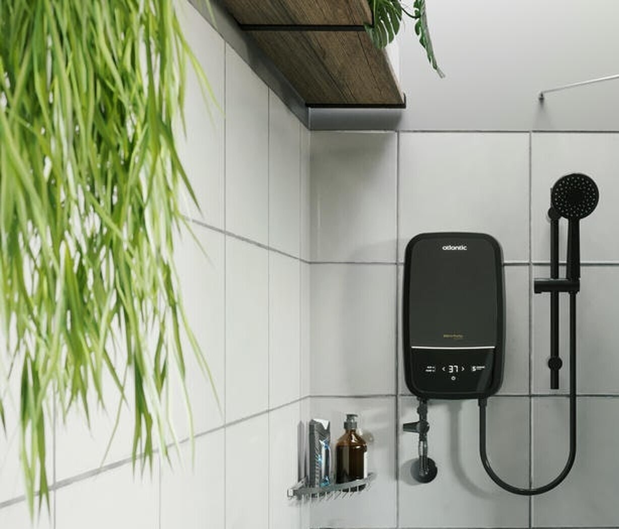 bình nóng lạnh trực tiếp atlantic tempo max 5kw pu (có bơm)