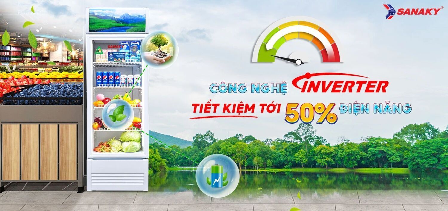 cửa kính low-e của tủ mát sanaky vh-3088k3