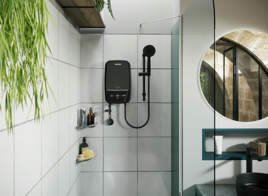 bình nóng lạnh trực tiếp atlantic tempo max 5kw pu (có bơm)