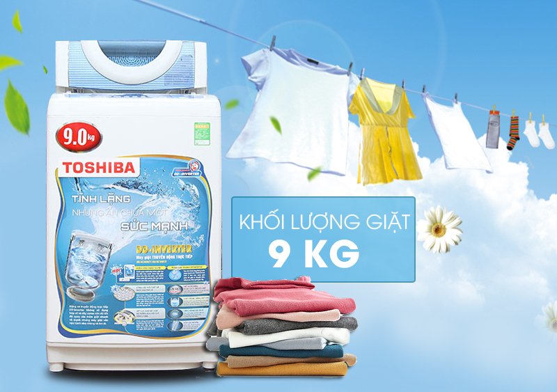 máy giặt toshiba inverter 9kg aw-dc1005cv