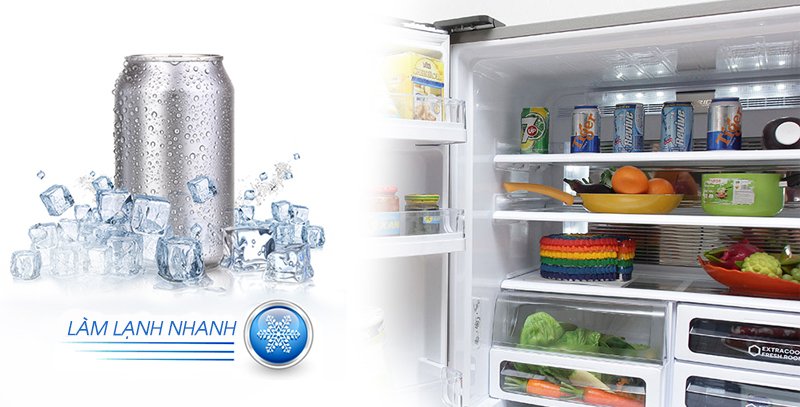 tủ lạnh sharp inverter 556 lít sj-fx630v-st