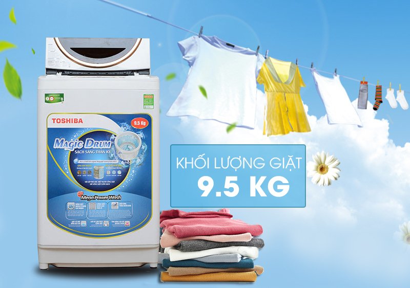 máy giặt toshiba 9.5 kg me1050gv(wd)