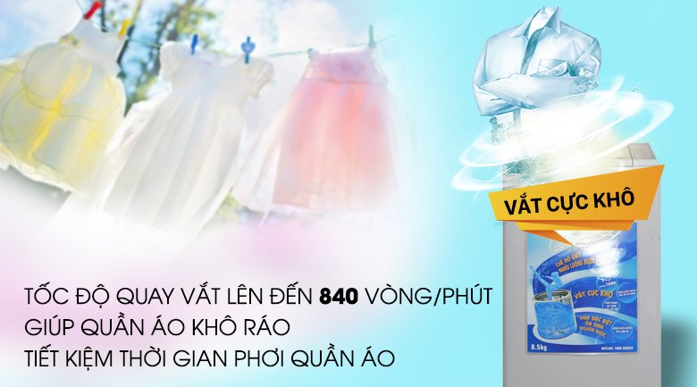 máy giặt aqua 8.5 kg aqw-s85at h