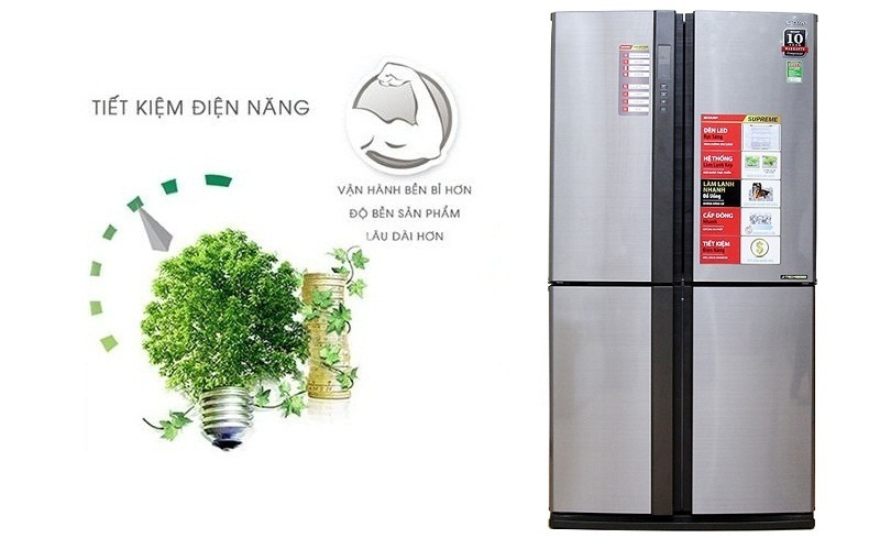 tủ lạnh sharp inverter 678 lít sj-fx680v-st
