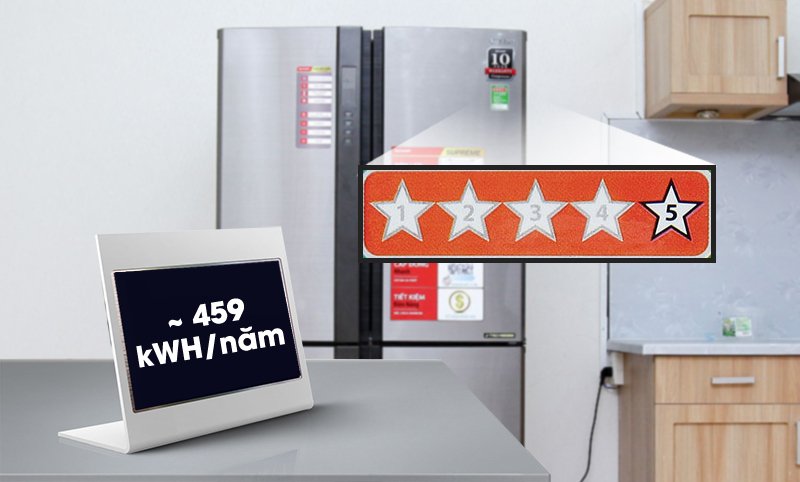 tủ lạnh sharp inverter 556 lít sj-fx630v-st