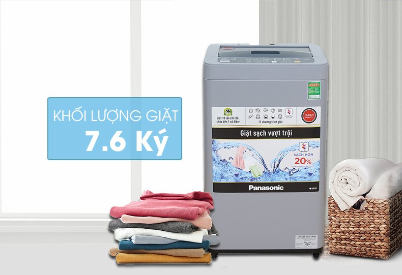 máy giặt panasonic 7.6 kg na-f76vs9grv