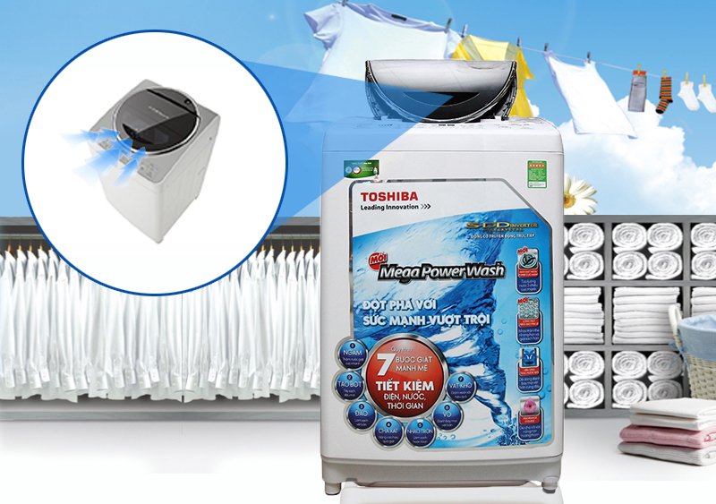 máy giặt toshiba inverter 12kg aw-dc1300wv