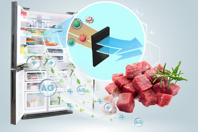 tủ lạnh sharp inverter 556 lít sj-fx630v-st