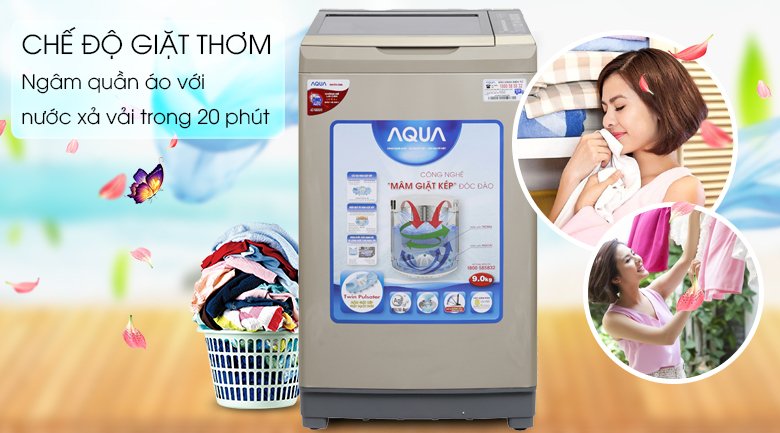 máy giặt aqua 9 kg aqw-w90at n