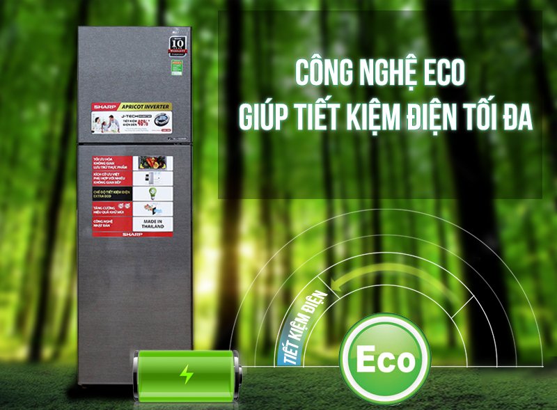 tủ lạnh sharp 271 lít sj-x281e-ds