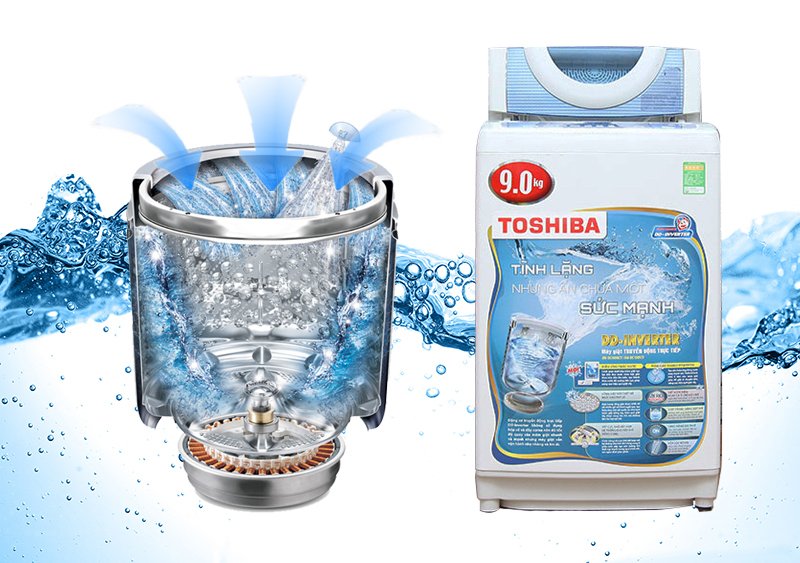 máy giặt toshiba inverter 9kg aw-dc1005cv