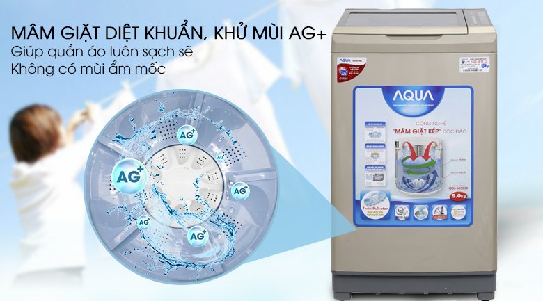 máy giặt aqua 9 kg aqw-w90at n
