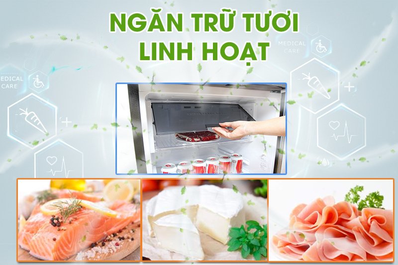 tủ lạnh sharp 271 lít sj-x281e-ds