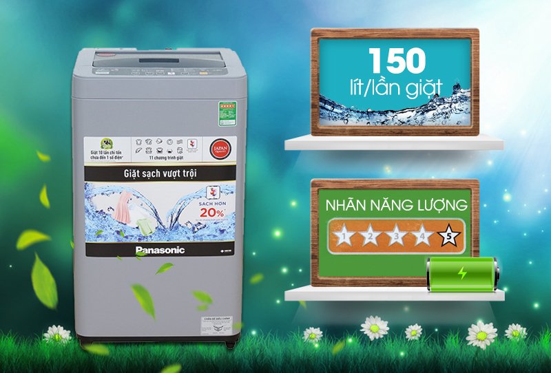máy giặt panasonic 7.6 kg na-f76vs9grv