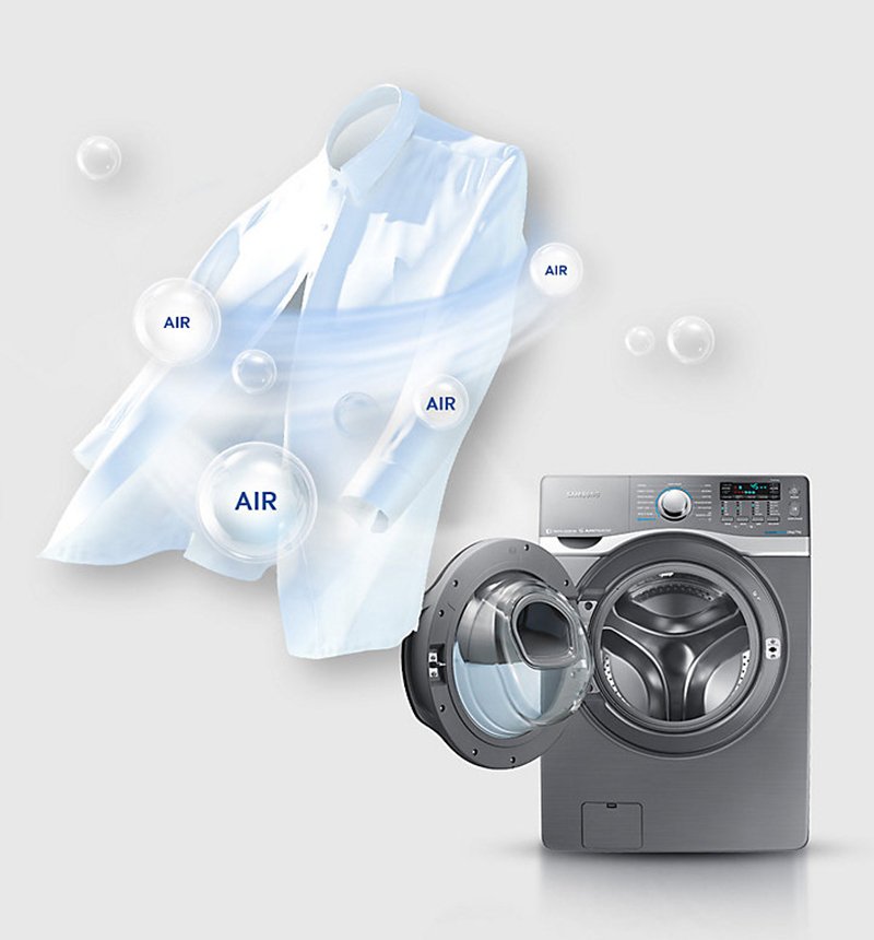 máy giặt samsung add wash inverter 17 kg wd17j7825kp/sv