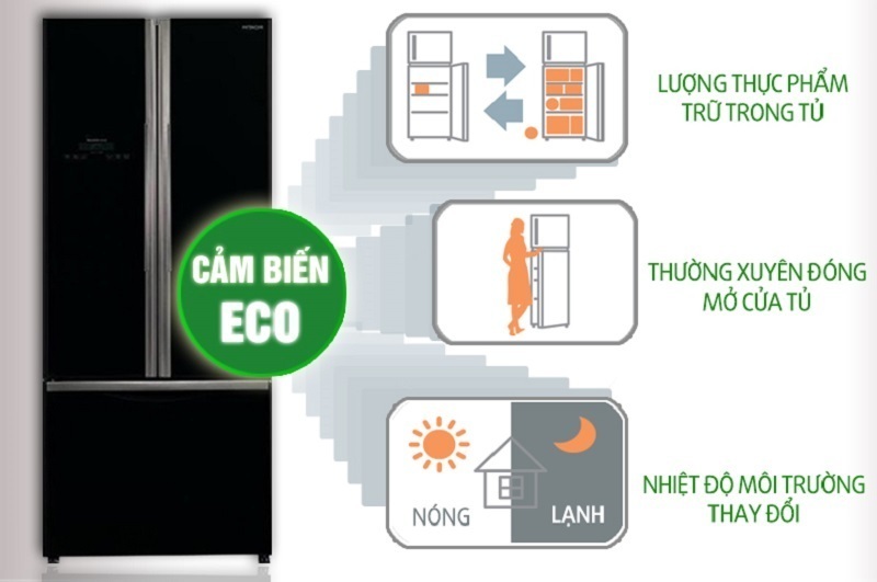 tủ lạnh hitachi 429 lít r-wb545pgv2
