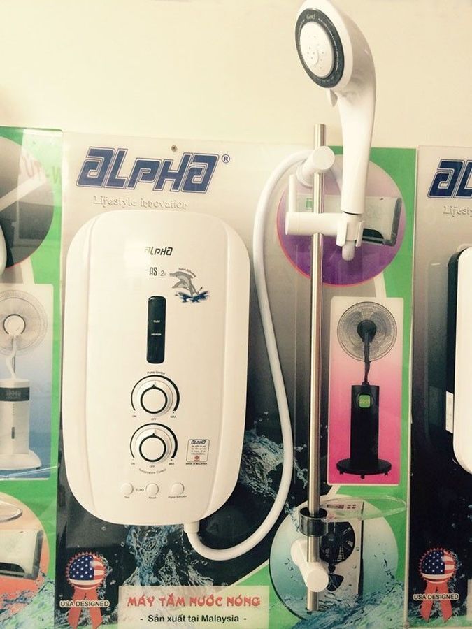 máy tắm nước nóng siêu êm alpha as-2i