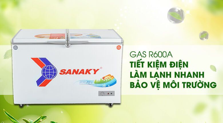 tủ đông sanaky vh-3699w1 , 260 lít 2 ngăn đông mát