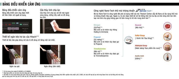 tủ lạnh hitachi r-g620gv 657 lít 6 cửa