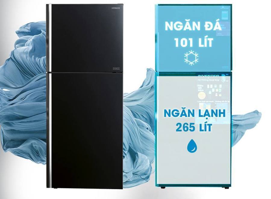 tủ lạnh hitachi r-fg480pgv8 (gbk) 366 lít inverter
