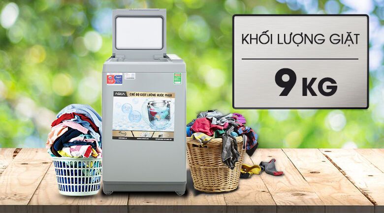 máy giặt aqua 9 kg aqw-s90ct h2