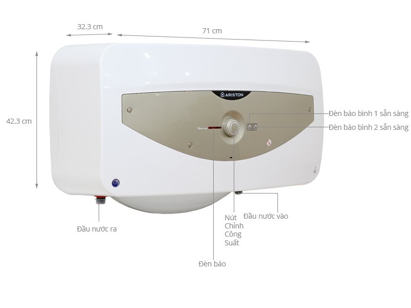 máy nước nóng ariston sl 30 qh fe - mt 30 lít
