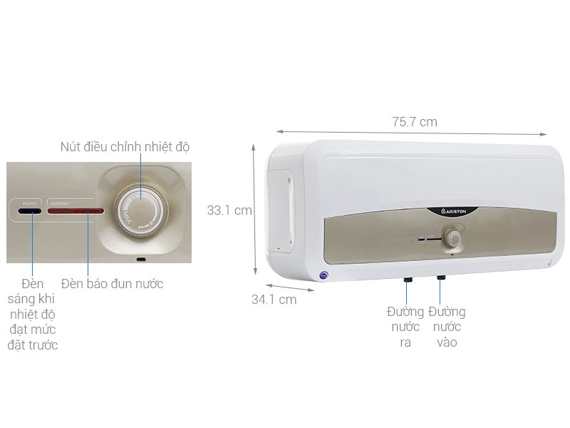 máy nước nóng ariston sl 30 st 2.5 fe - mt 30 lít