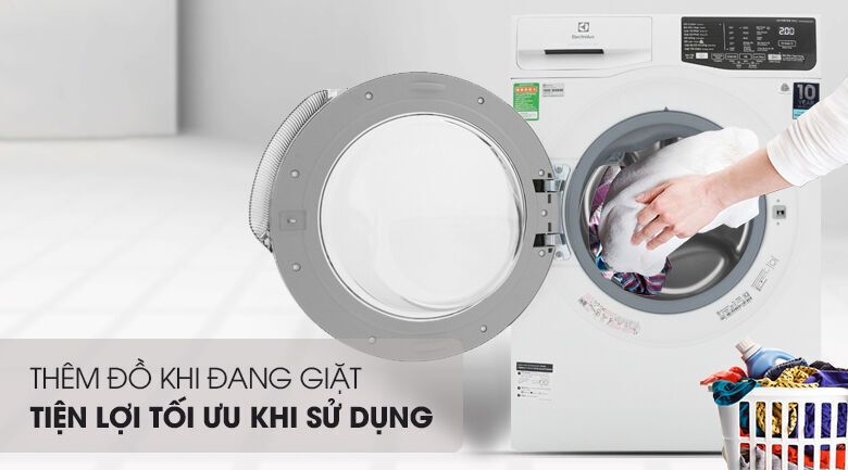 máy giặt 9 kg electrolux ewf9025bqwa inverter màu trắng