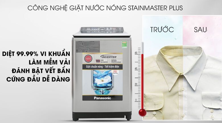 máy giặt panasonic inverter 13.5 kg na-fs13v7srv