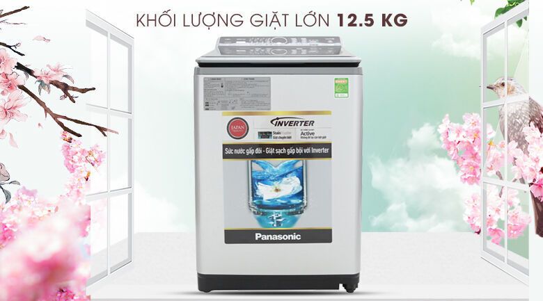 máy giặt panasonic inverter 12.5 kg na-fs12x7lrv