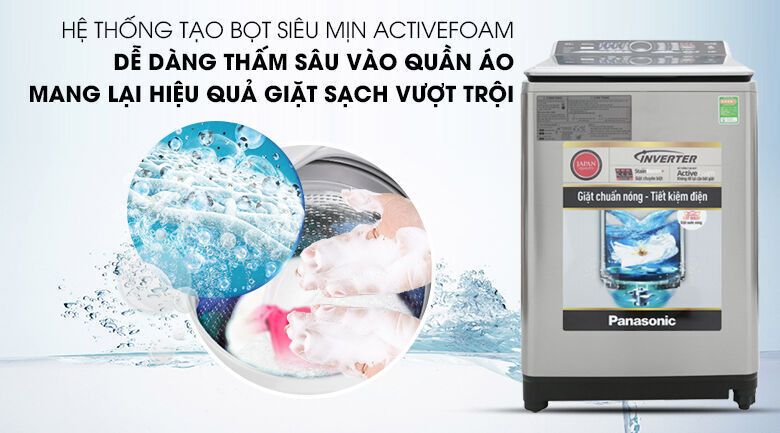 máy giặt panasonic inverter 13.5 kg na-fs13v7srv