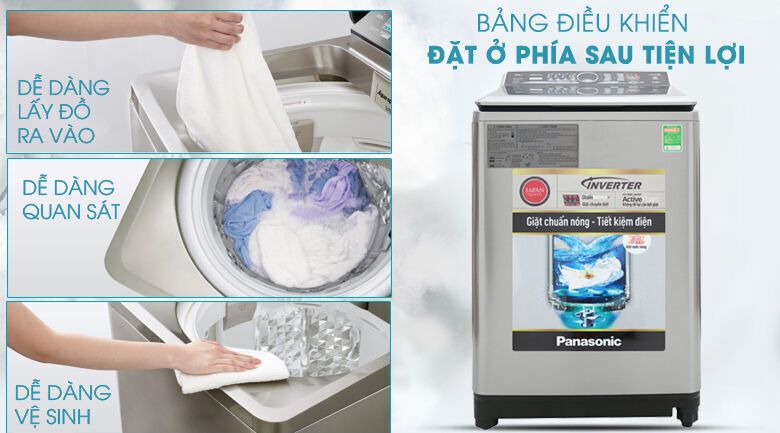 máy giặt panasonic inverter 13.5 kg na-fs13v7srv