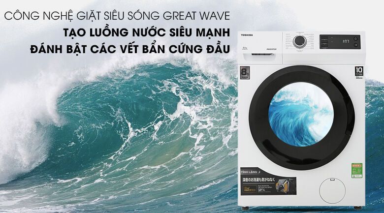 máy giặt toshiba inverter 8.5 kg tw-bh95s2v(wk)
