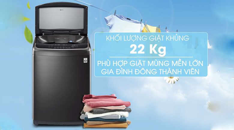 máy giặt lg inverter 22 kg th2722ssak