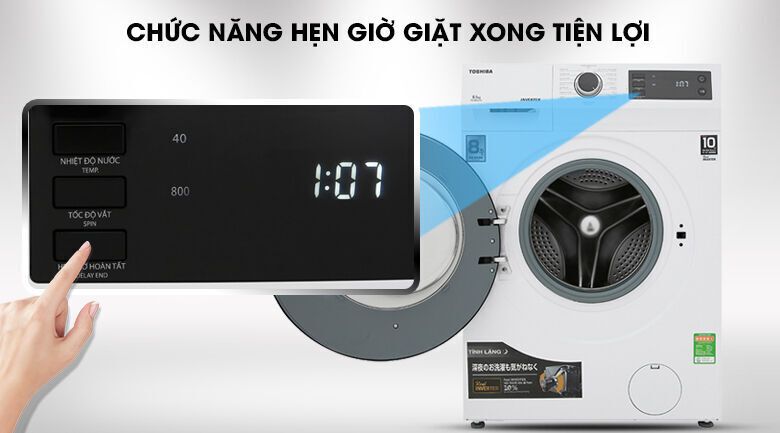 máy giặt toshiba inverter 8.5 kg tw-bh95s2v(wk)