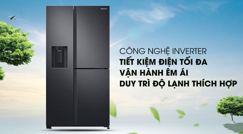tủ lạnh samsung inverter 602 lít rs65r5691b4/sv