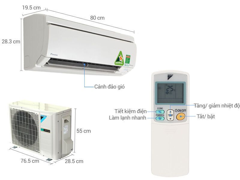điều hòa 2 chiều daikin inverter 1.5 hp ftxs35gvmv