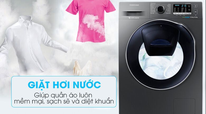 máy giặt sấy samsung addwash inverter 8.5 kg wd85k5410ox/sv