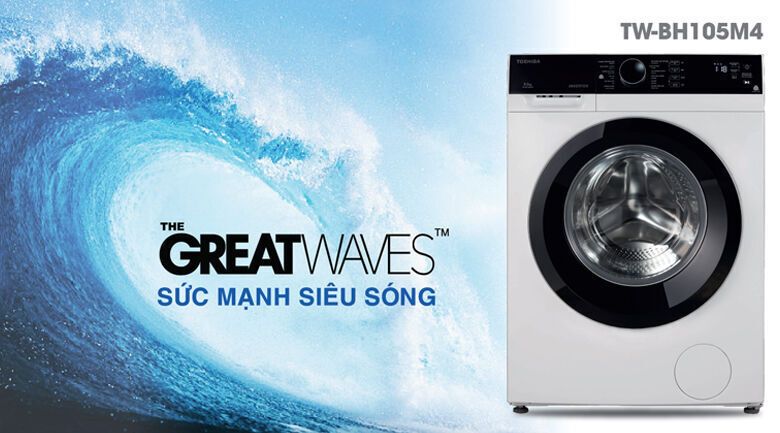 máy giặt toshiba inverter 9.5 kg tw-bh105m4v wk