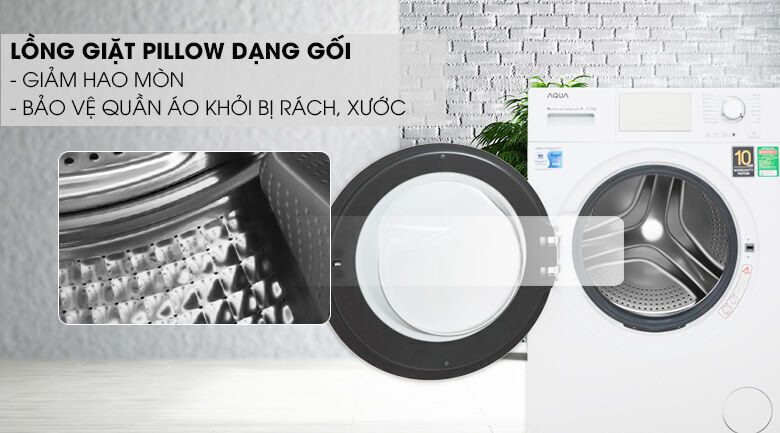 máy giặt aqua inverter 8.5 kg aqd-d850e w