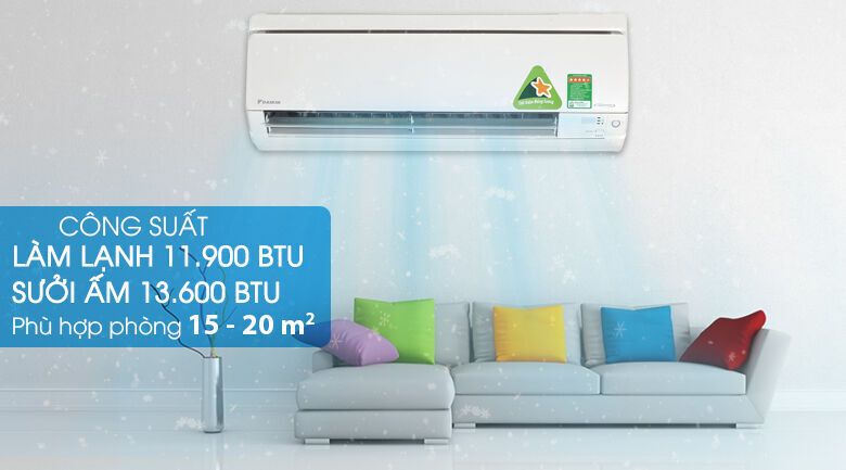 điều hòa 2 chiều daikin inverter 1.5 hp ftxs35gvmv