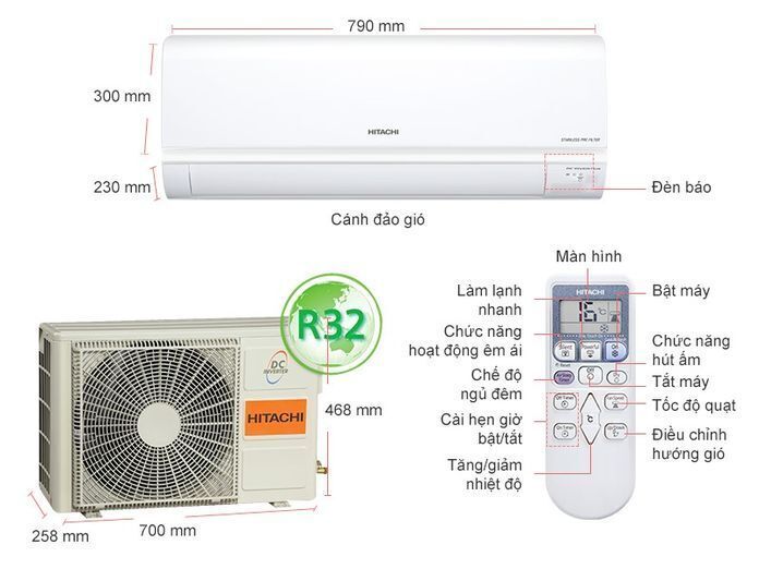 máy lạnh hitachi 1 hp