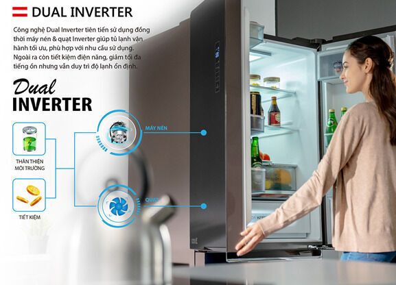 tủ lạnh toshiba inverter 500 lít gr-rf532we-pgv