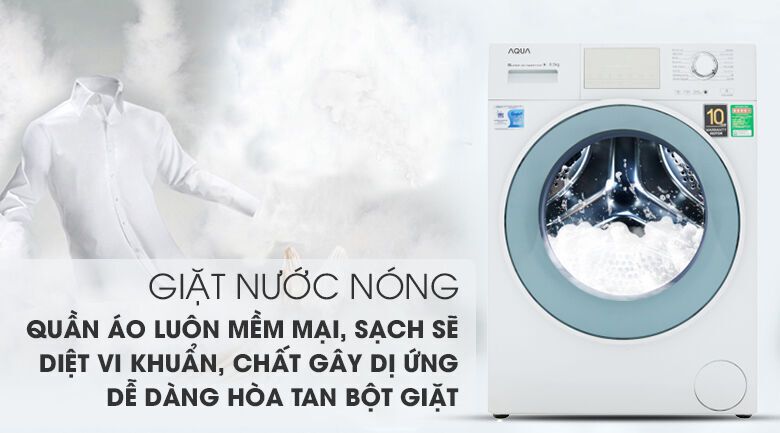máy giặt aqua inverter 8.5 kg aqd-d850e w